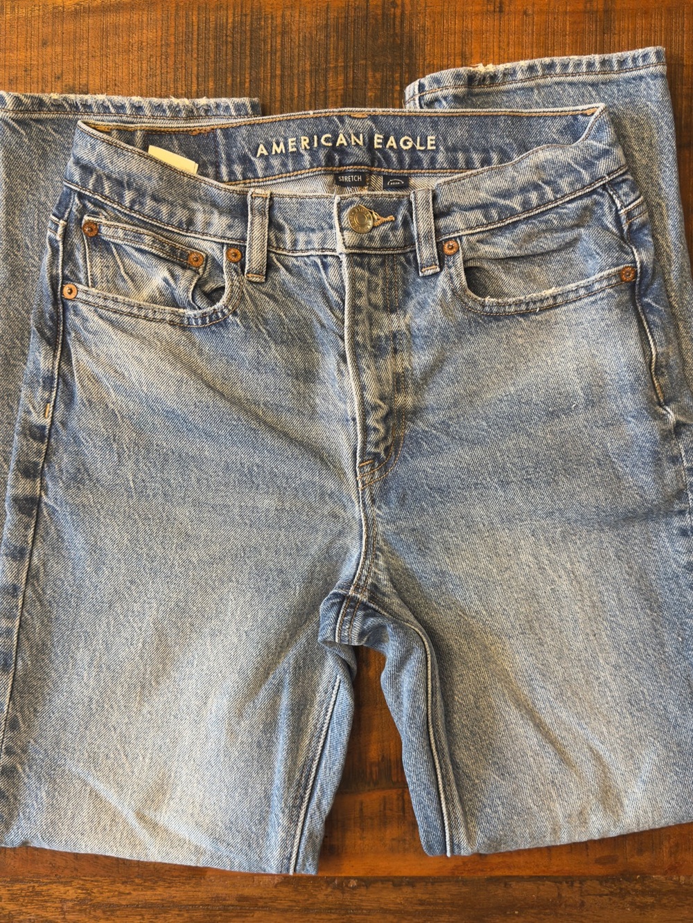 American Eagle High-waisted Stretch Denim Jeans - Light Blue 2R - Picture 3 of 4